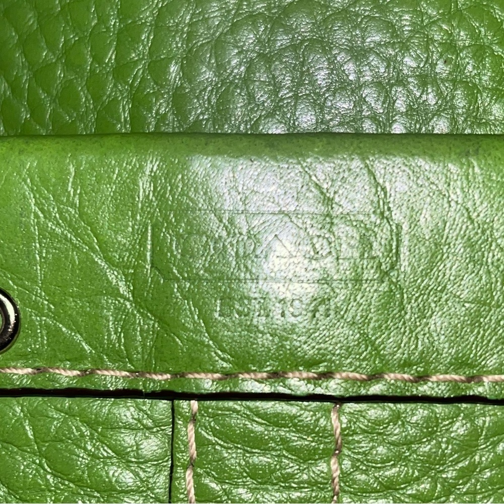 Coach Lime Green Leather Hamilton Shoulder Bag Interior Dark Blue F13083 - Picture 4 of 16